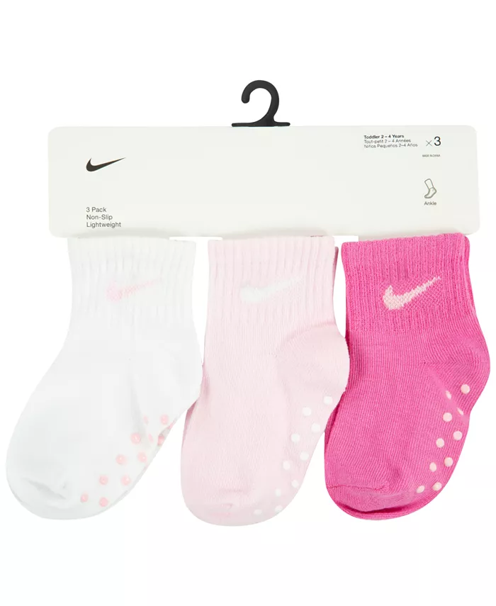 

Носки с резинкой на щиколотке для мальчиков или девочек, набор из 3 пар Nike, черный