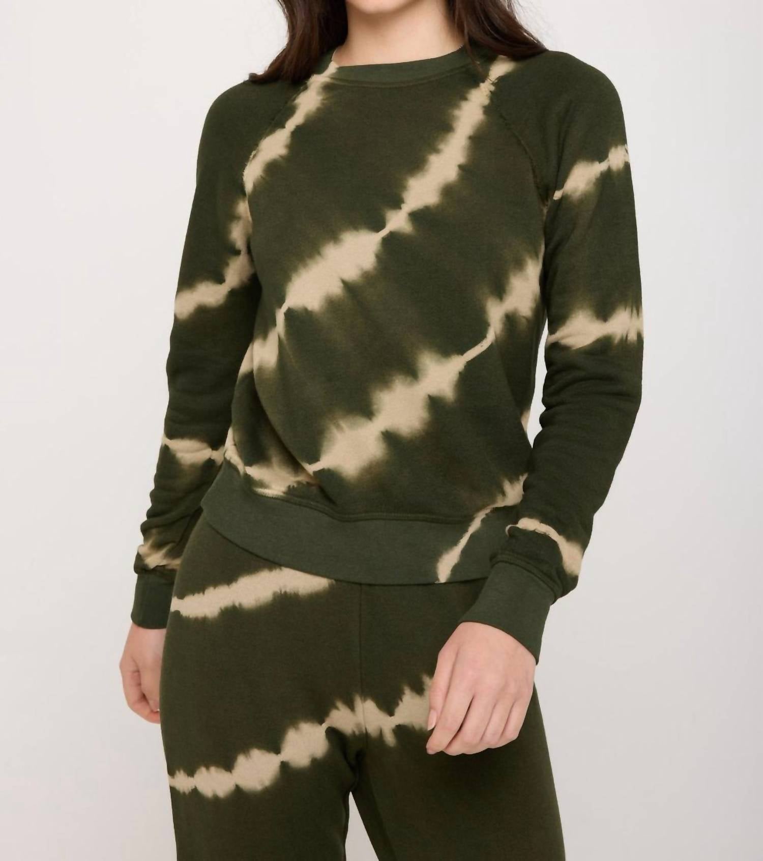 

Свитер Tie Dye Forever Crew в цвете Loden Tie Dye Spiritual Gangster, Loden Tie Dye