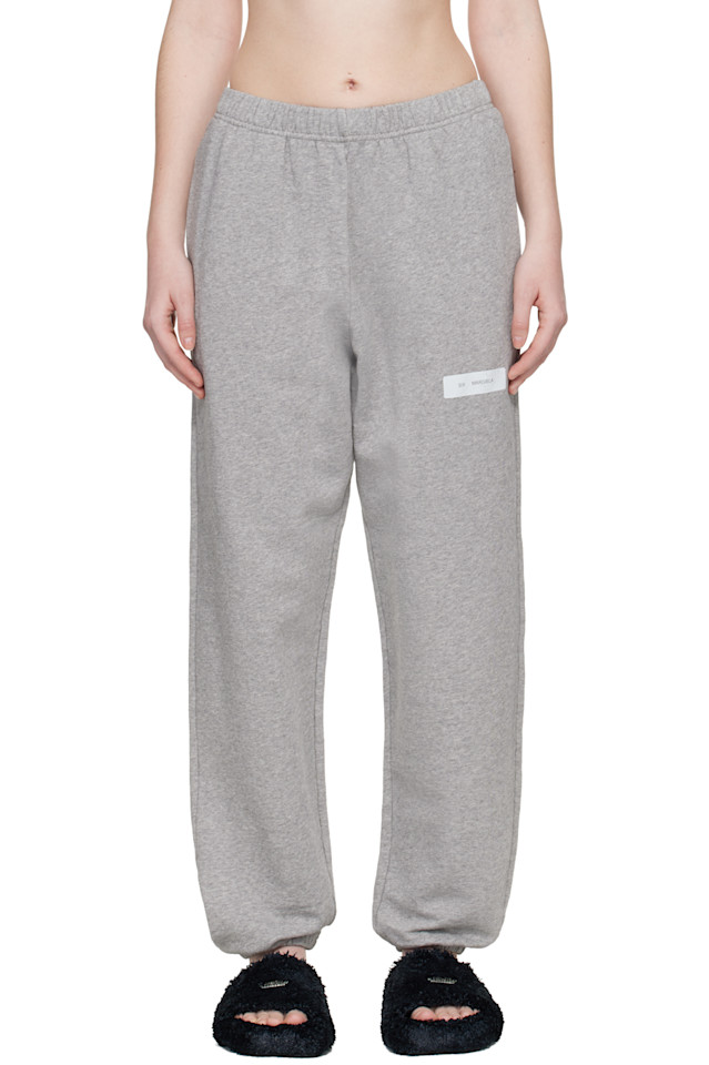 

Mm6 Maison Margiela Серые спортивные штаны из неворсистого хлопка