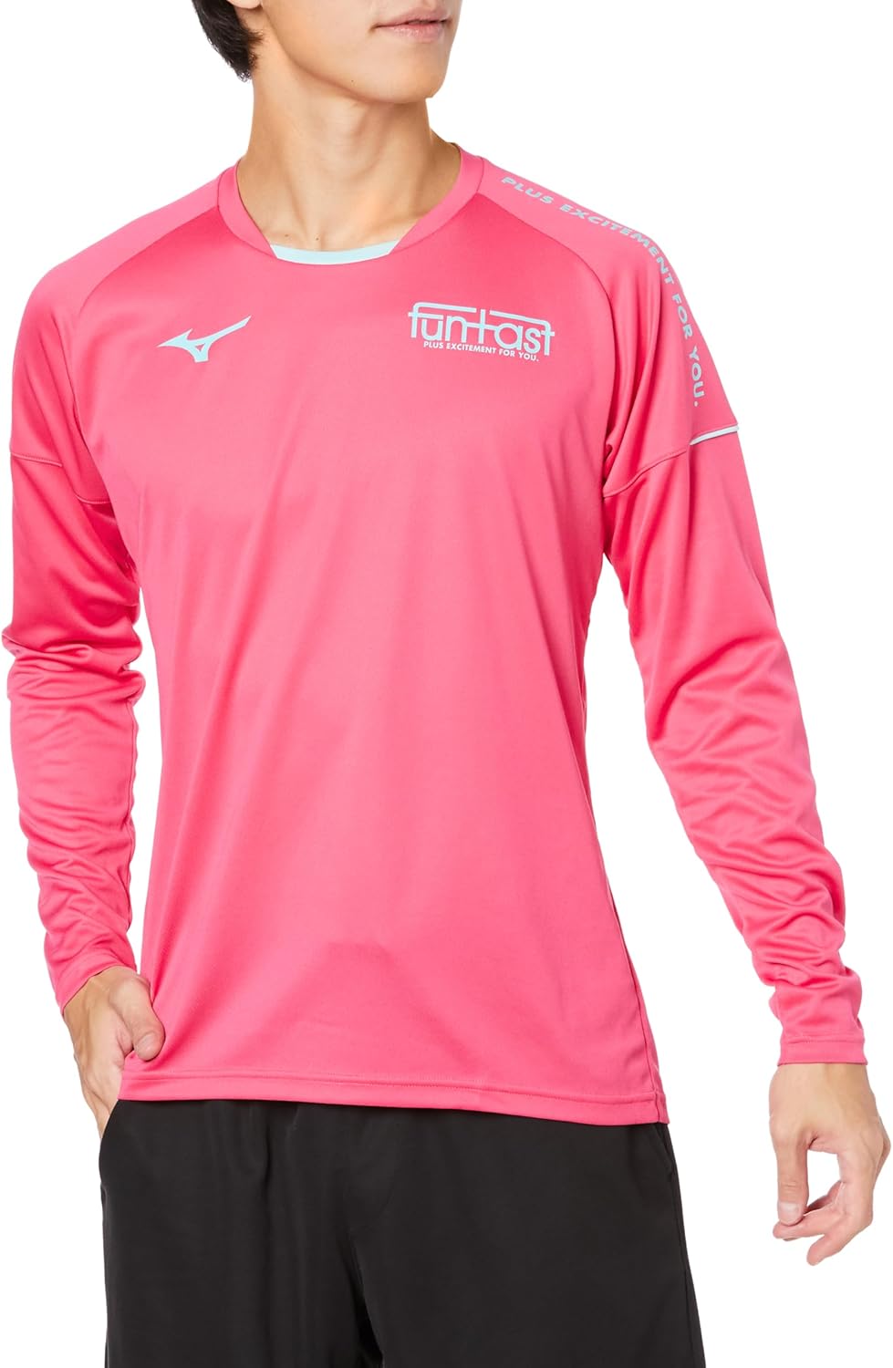 

Волейбольная тренировочная толстовка Mizuno StandardFit V2MAA522, синий/розовый/бирюзовый