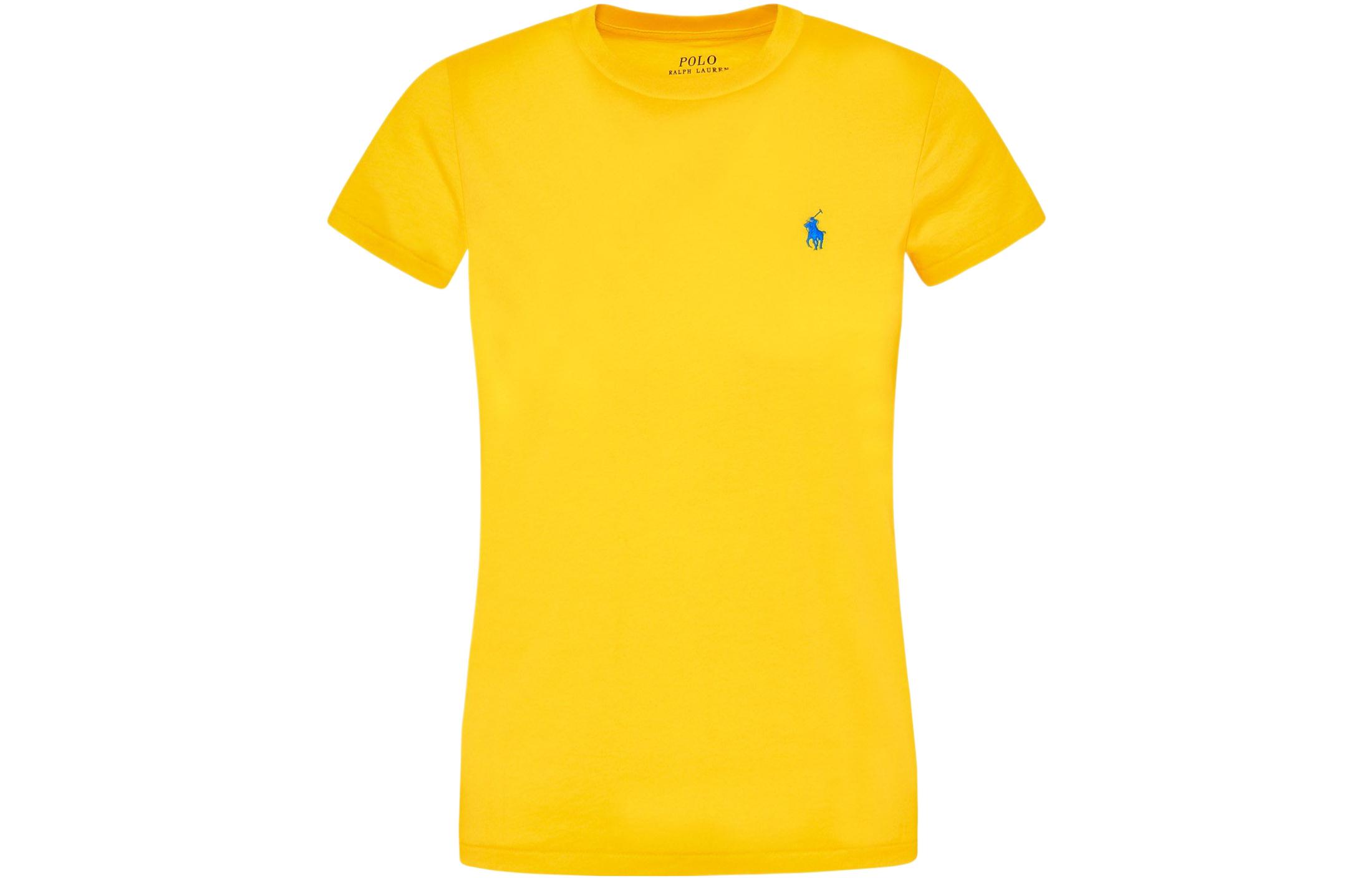 Футболка с вышивкой пони Polo Ralph Lauren, желтый