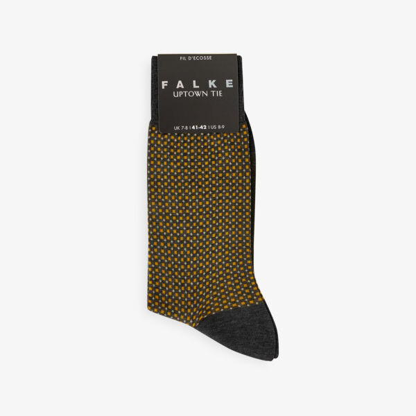 

Носки из смесового хлопка с геометричным принтом Uptown Tie Falke, антрацит