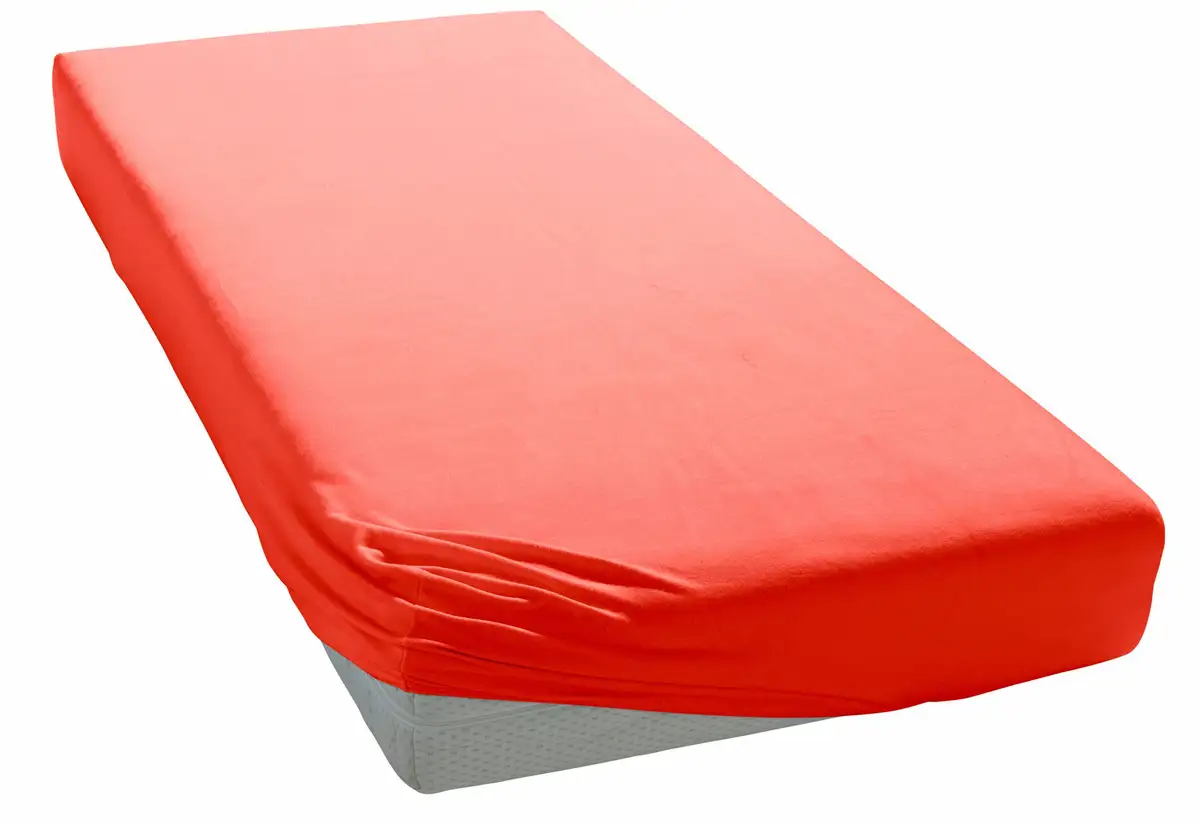 

Простыня для моего дома "PHYSALIS", хлопок, матрасы высотой до 18 см, плоская простыня, натяжная простыня, простыня My home 140х200 см, 1 шт., цвет koralle