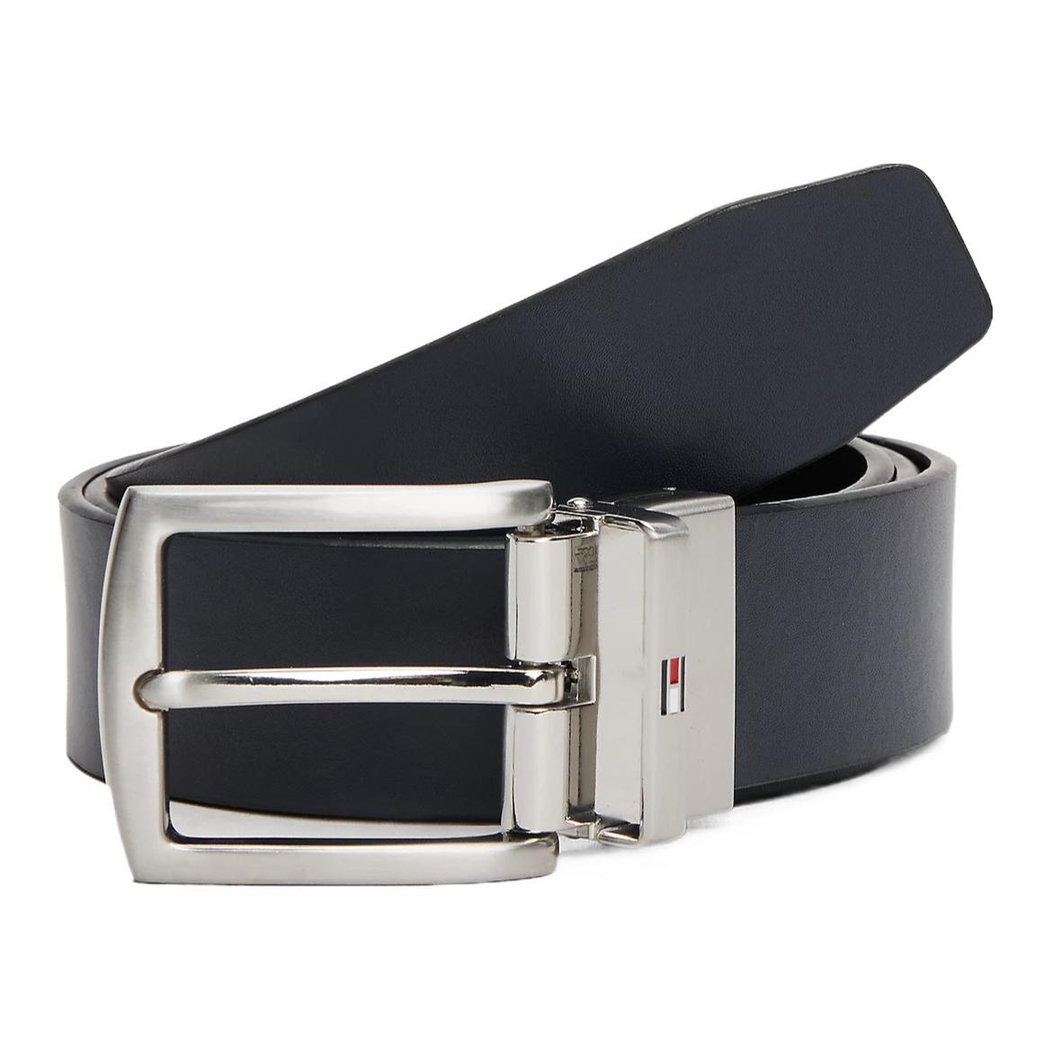 

Tommy Hilfiger Кожаный мужской ремень черный шириной 3.5 см, Black
