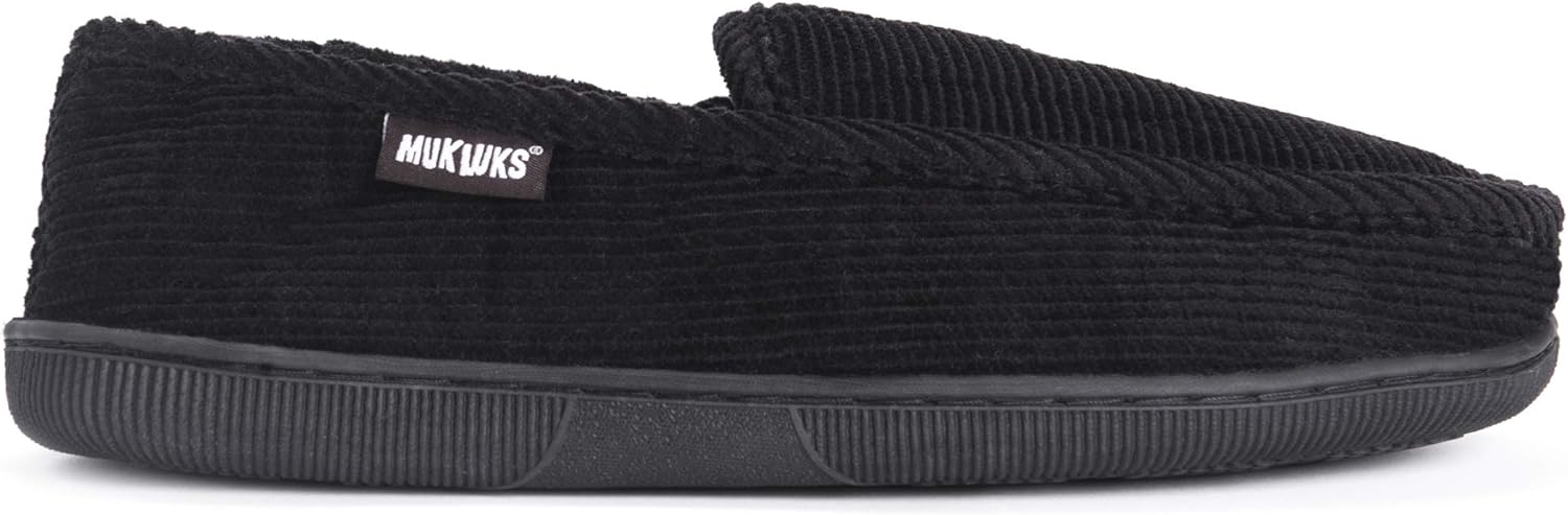 Мокасины мужские Muk LUKS из вельвета с фланелевой подкладкой, черный — фото 4
