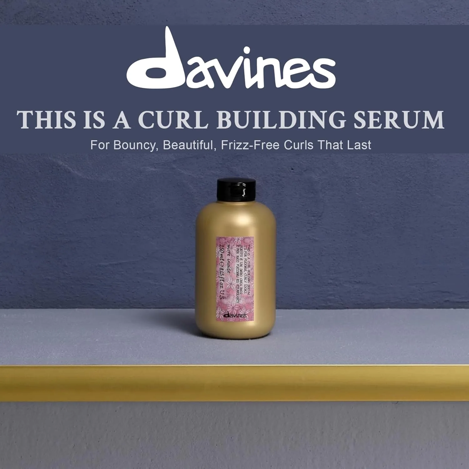 Davines This Is A Curl Building Serum, средняя фиксация для определения и эластичности кудрей - упругие, блестящие, увлажненные, устойчивые к влажности локоны, блокирует пушистость, для вьющихся волос — фото 4