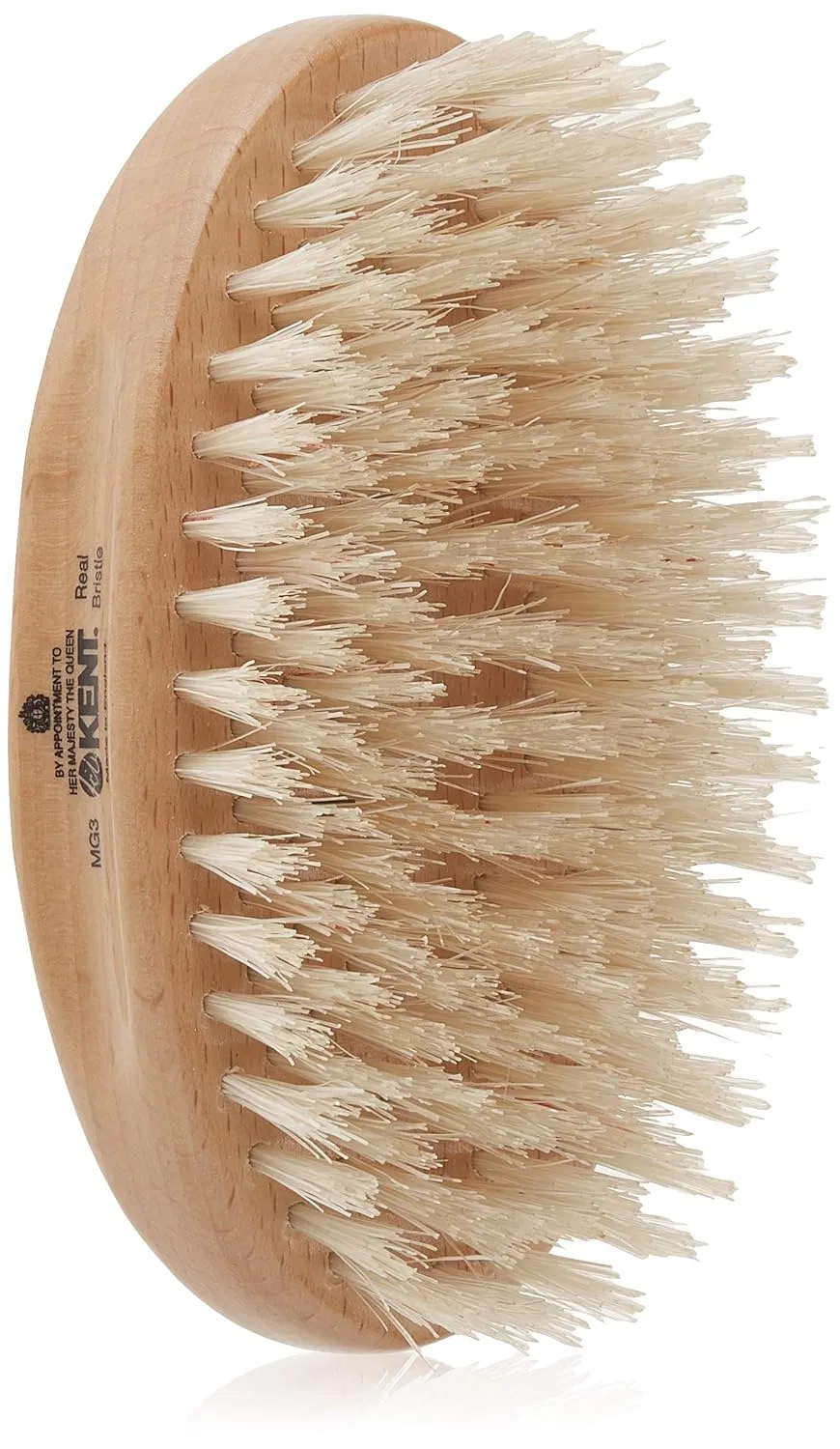 Мужская овальная щетка для волос Kent Brushes Finest MG3 из бука с натуральной щетиной Kent