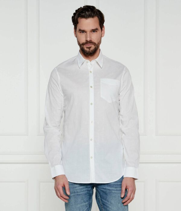 

Рубашка Slim fit Guess Jeans, белый