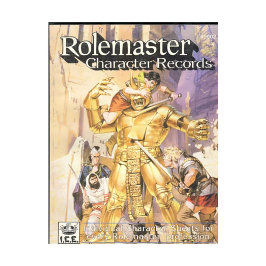 

Character Records, Rolemaster (2nd Edition), мягкая обложка