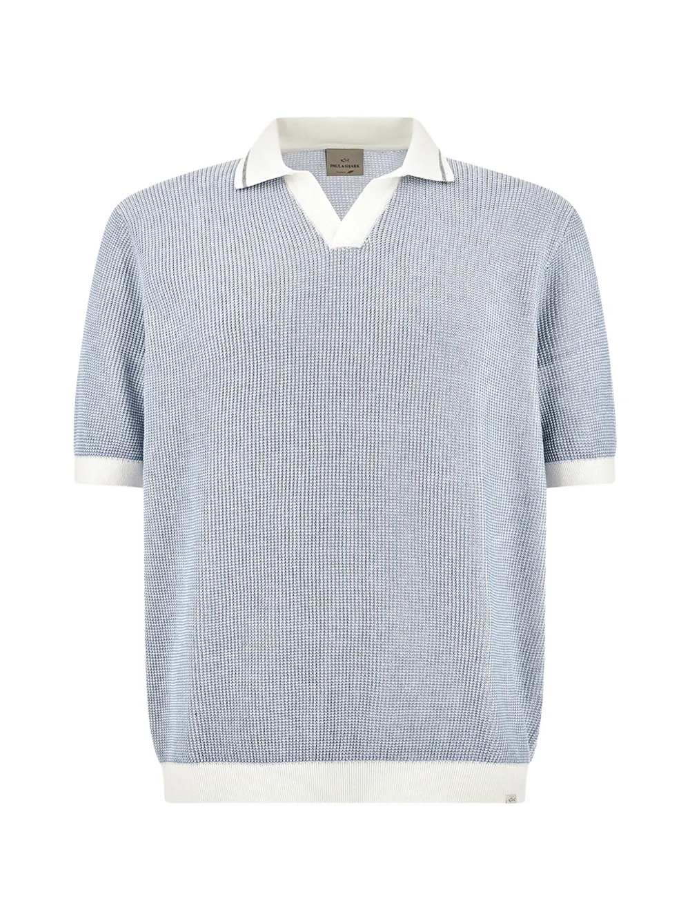 

Футболка из хлопка с открытым воротом Paul & Shark, синий