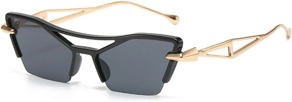 

Модные солнцезащитные очки «кошачий глаз» для женщин и мужчин, роскошные линзы, металлическая оправа, универсальные очки с защитой от УФ-излучения UV400 TYUVIVO, C1