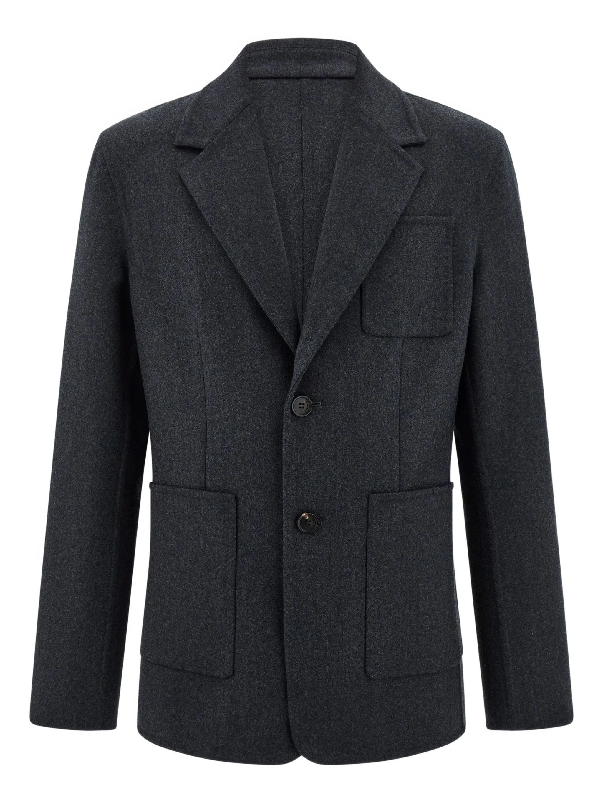 

Однобортный пиджак с карманами Ferragamo, серый