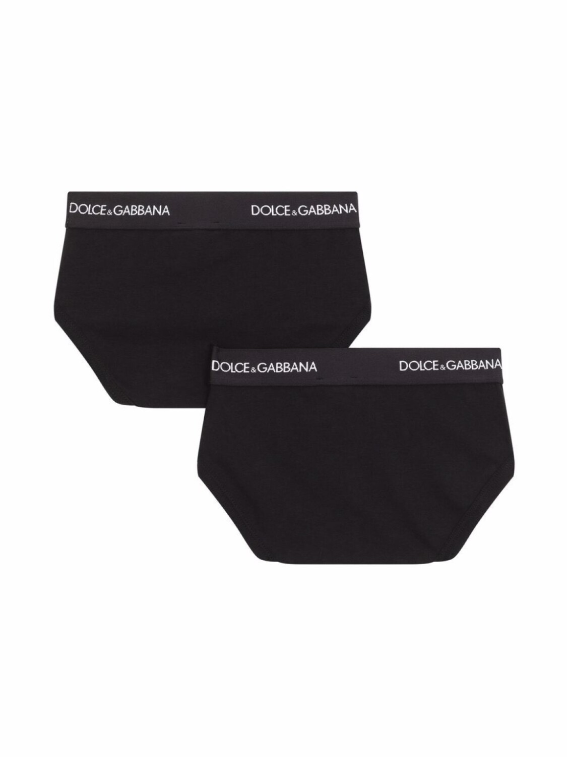 Dolce & Gabbana Kids комплект из двух боксеров с логотипом, черный — фото 2