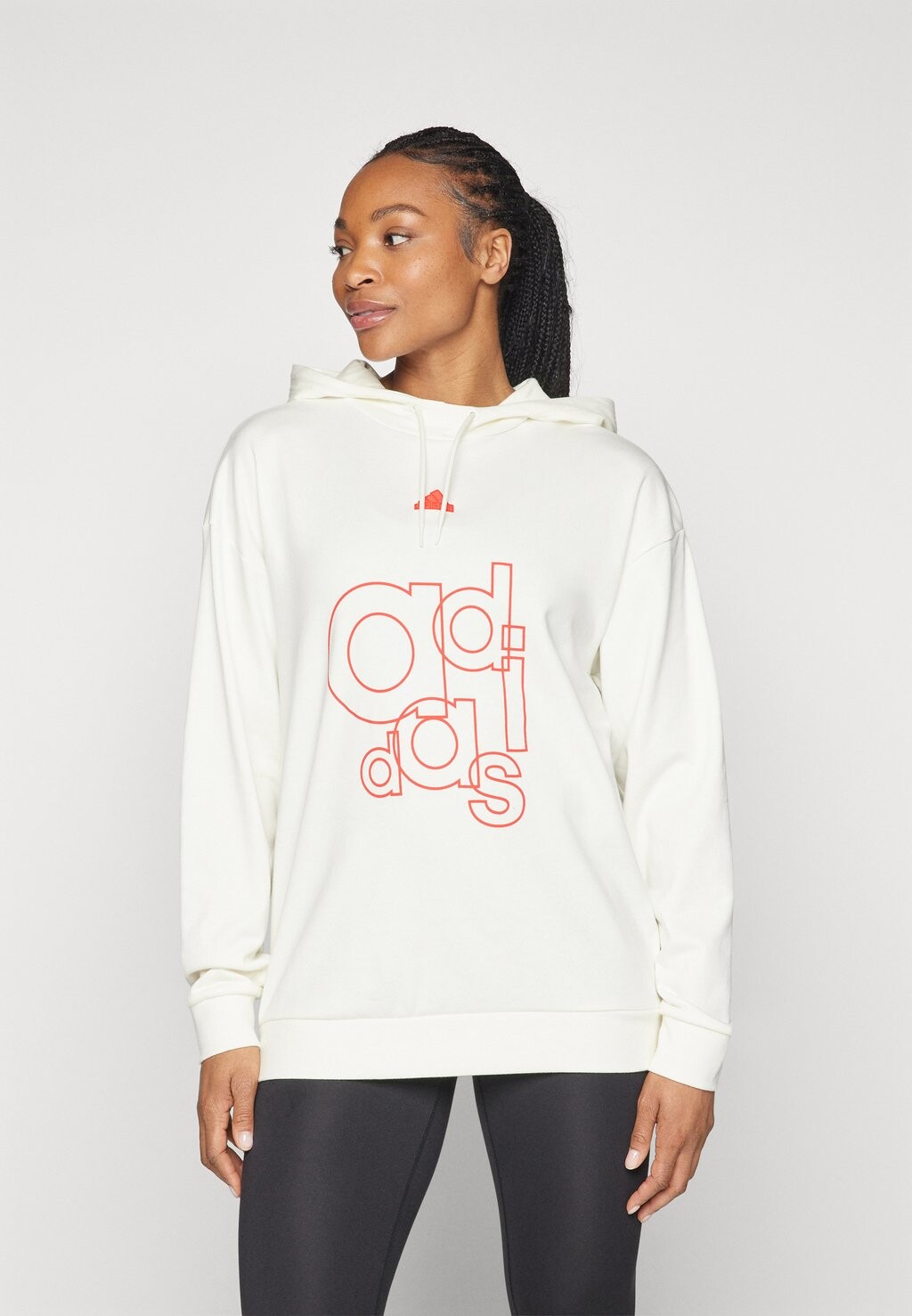 

Толстовка PRINT FRENCH TERRY HOODIE adidas Sportswear, цвет off white