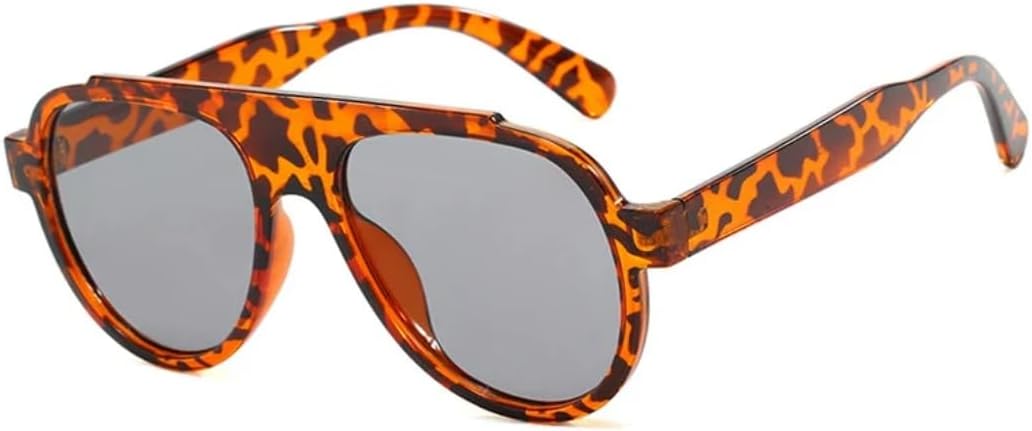 

Винтажные солнцезащитные очки большого размера для женщин и мужчин, роскошные очки-маска с большой оправой, защита от УФ-излучения UV400, винтажные очки для вождения VVTWSSW, Leopard Gray