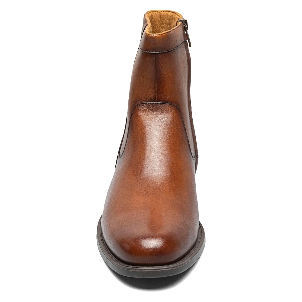 Мужские ботинки Midtown среднего размера/ширины с простым носком и молнией Florsheim, цвет cognac leather — фото 3
