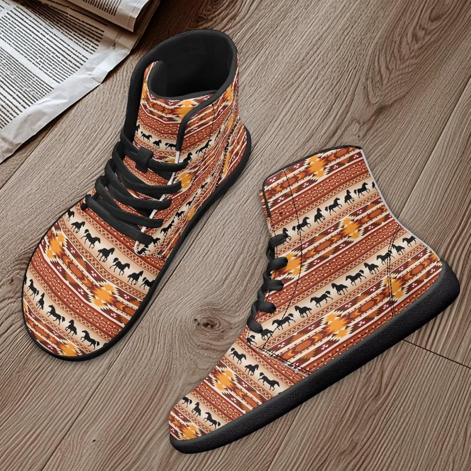Кроссовки Binienty High Top Barefoot для женщин и мужчин, модные с нулевым перепадом, водонепроницаемые походные ботинки из ПУ-кожи, коричневый — фото 2