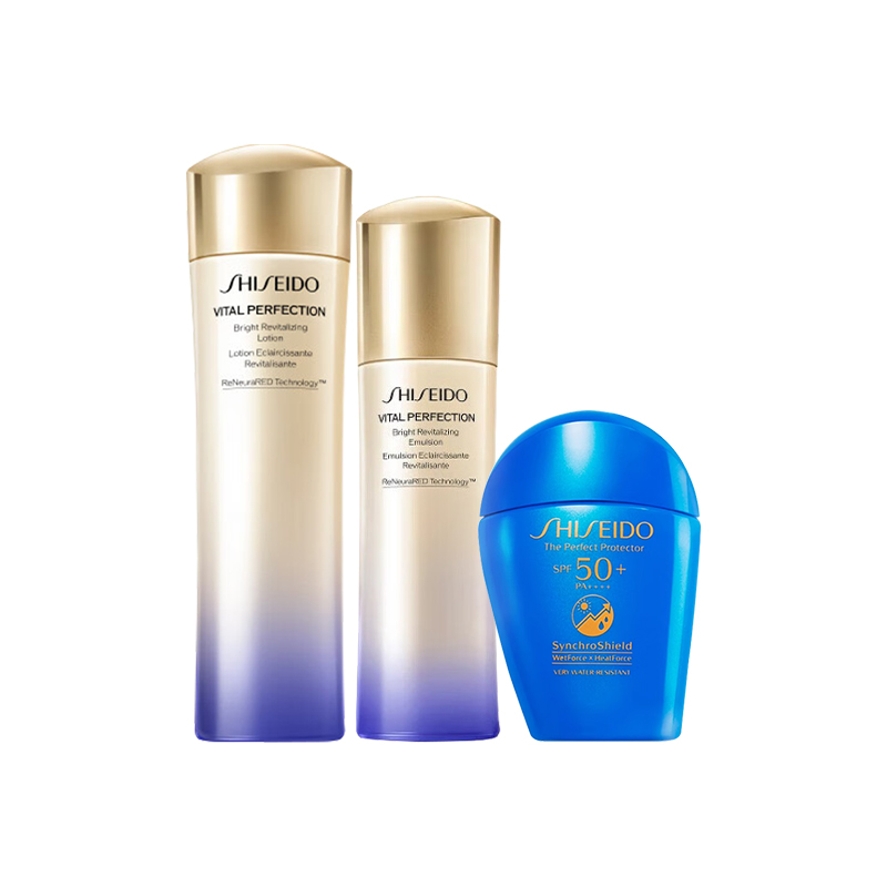 SHISEIDO Zishengtang 2 набор для защиты от солнца тоник+эмульсия осветление подтягивание отбеливание — фото 2