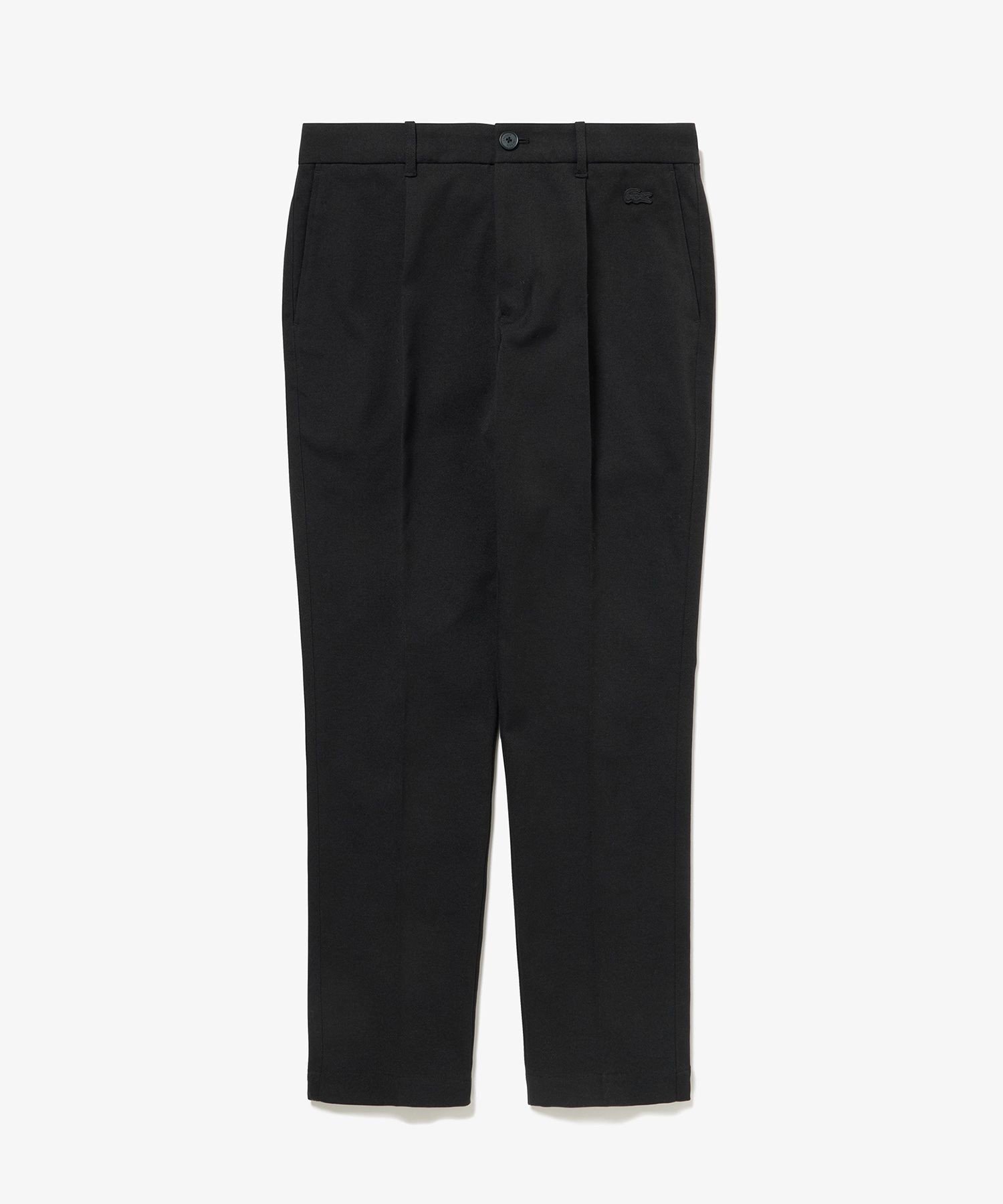 Приталенные брюки из эластичной ткани, напоминающей шерсть LACOSTE, Black — фото 4