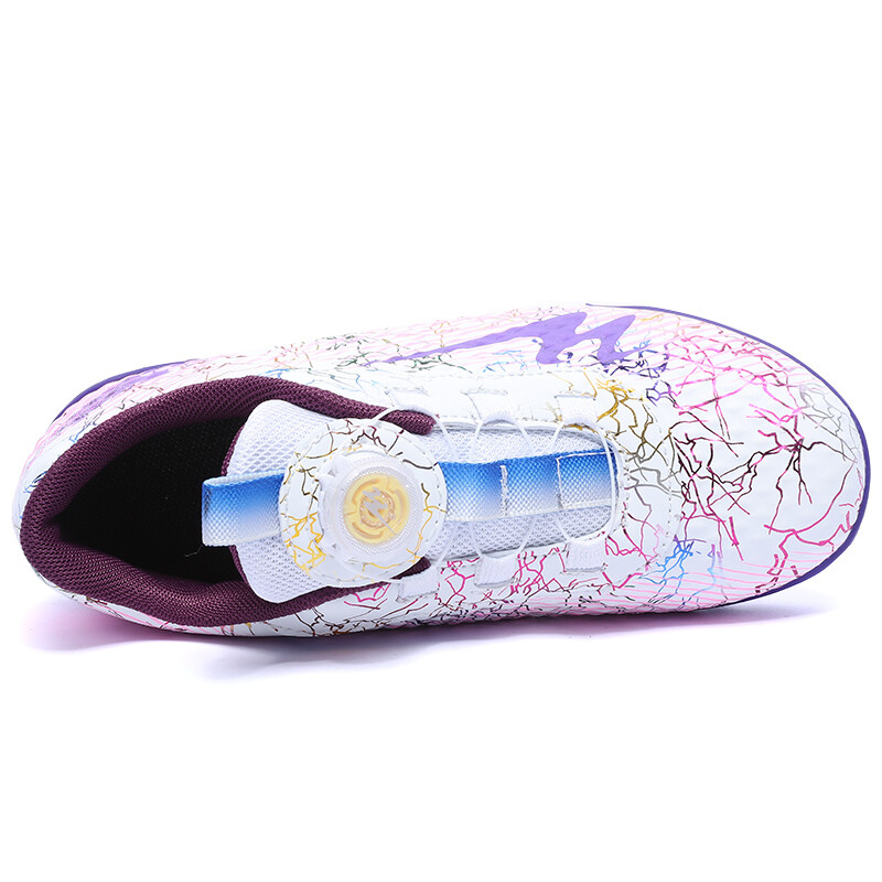 Детские футбольные бутсы Kids Low-top Белые/фиолетовые Binary, фиолетовый — фото 3