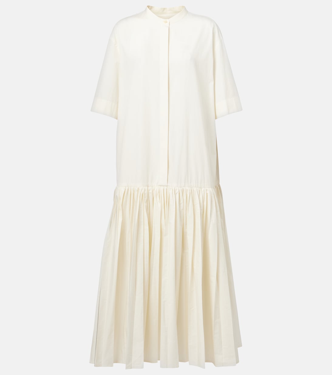 

Платье макси из хлопкового поплина Jil Sander, Eggshell