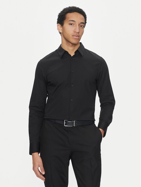 

Рубашка облегающего кроя LV04LB145G Calvin Klein, черный