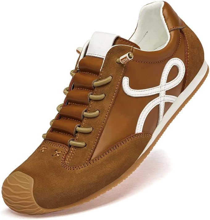 

Мужские стильные легкие спортивные кроссовки, удобные для бега и повседневной носки Meixi Mobile, коричневый