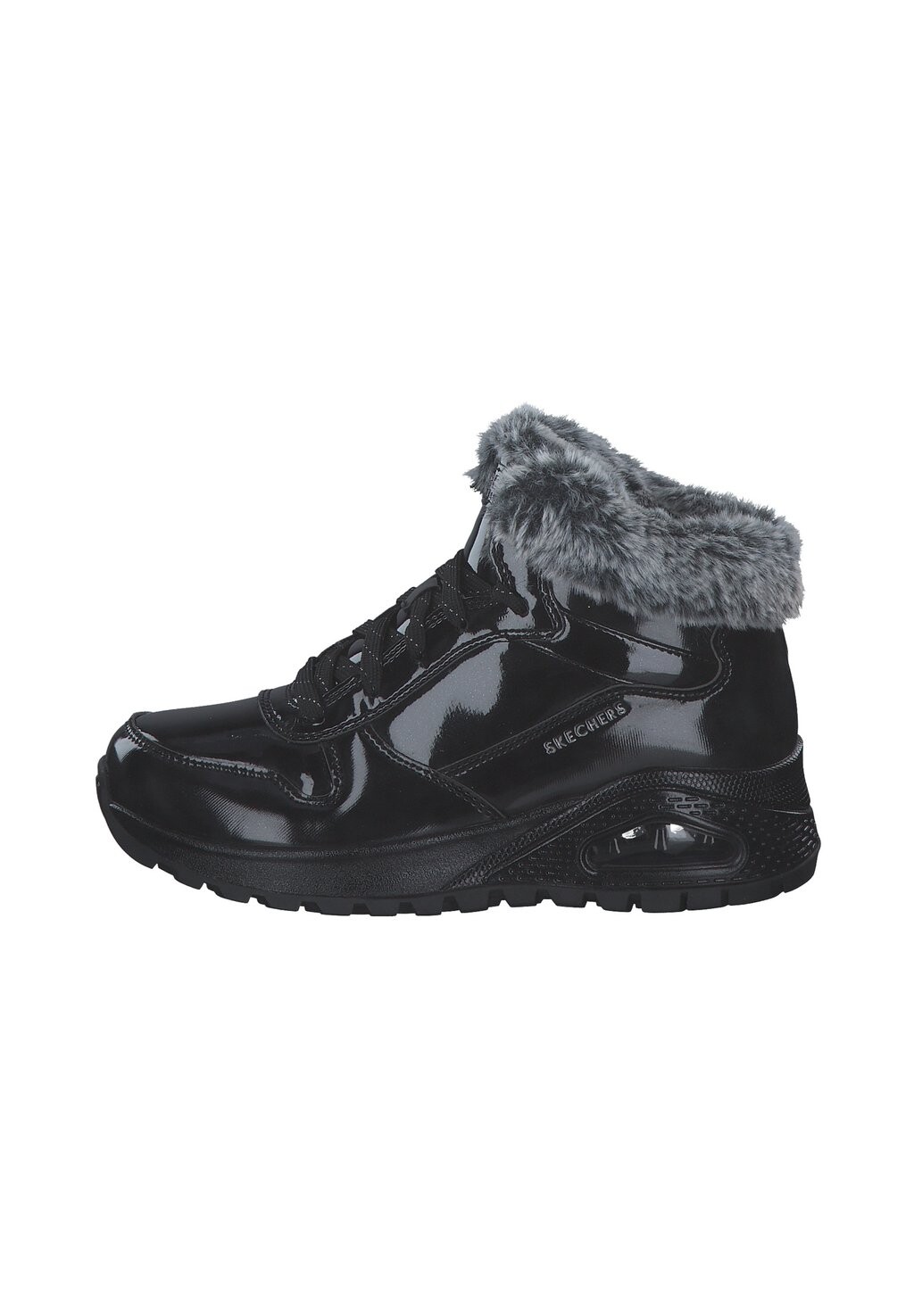 Зимние ботинки женские Skechers лакированные, черный — фото 4