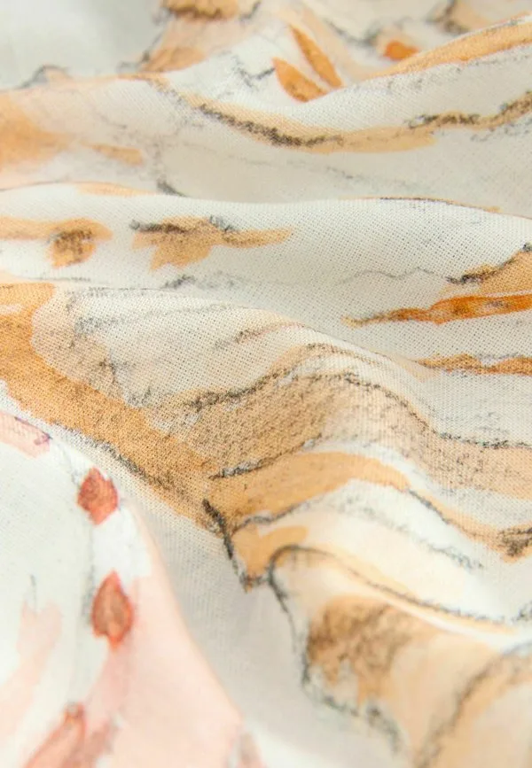 Платье-Рубашка прямого кроя с короткими рукавами и поясом на талии Next, National Trust Blue Shell Print — фото 2