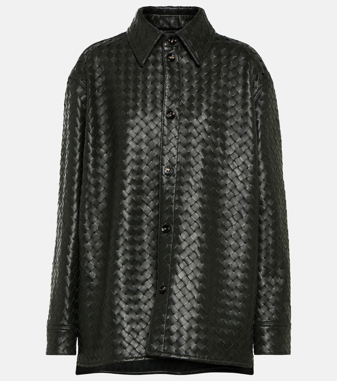 

Рубашка из кожи интрекчато BOTTEGA VENETA, зеленый