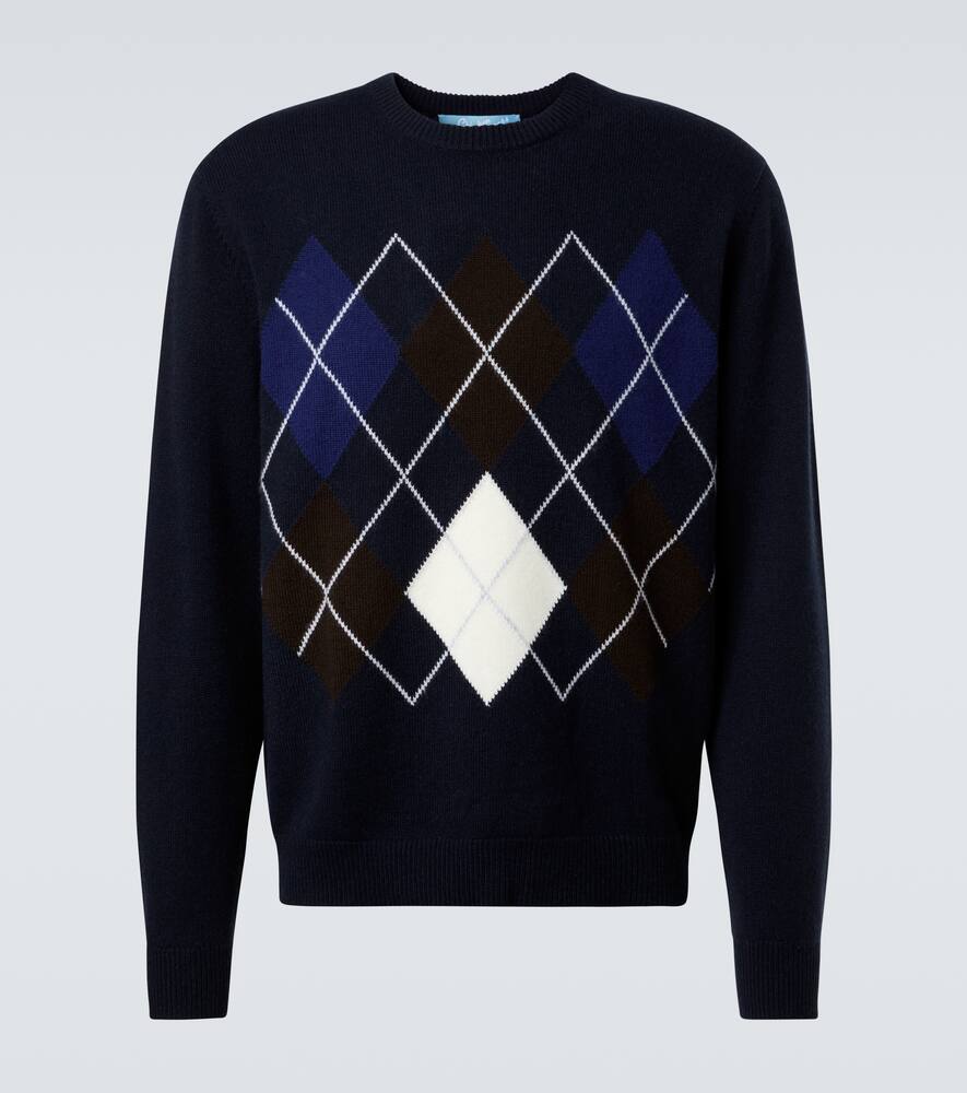 

Кашемировый свитер с узором аргайл Arch4, Navy Argyle
