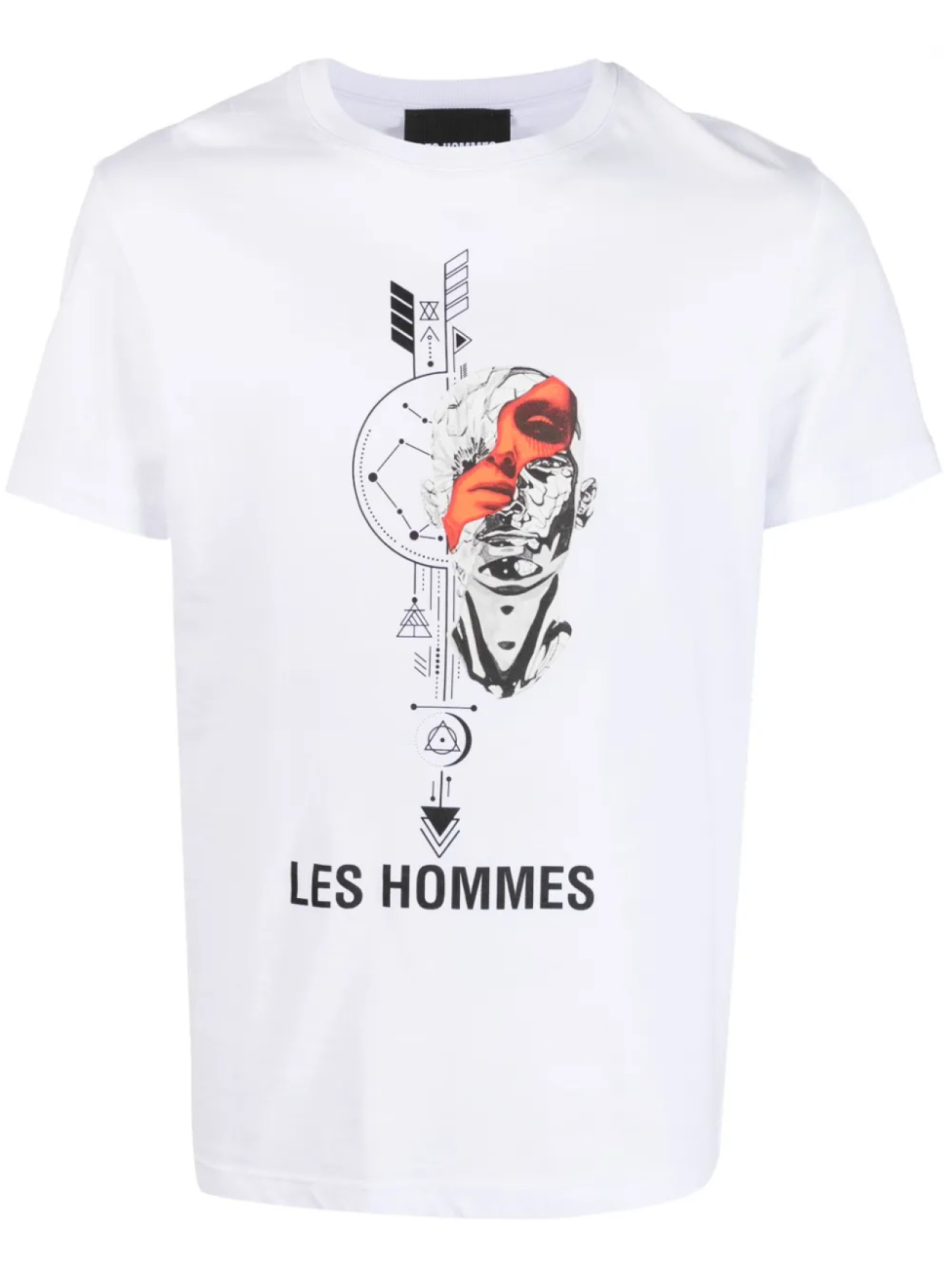 

LES HOMMES футболка с графичным принтом, белый