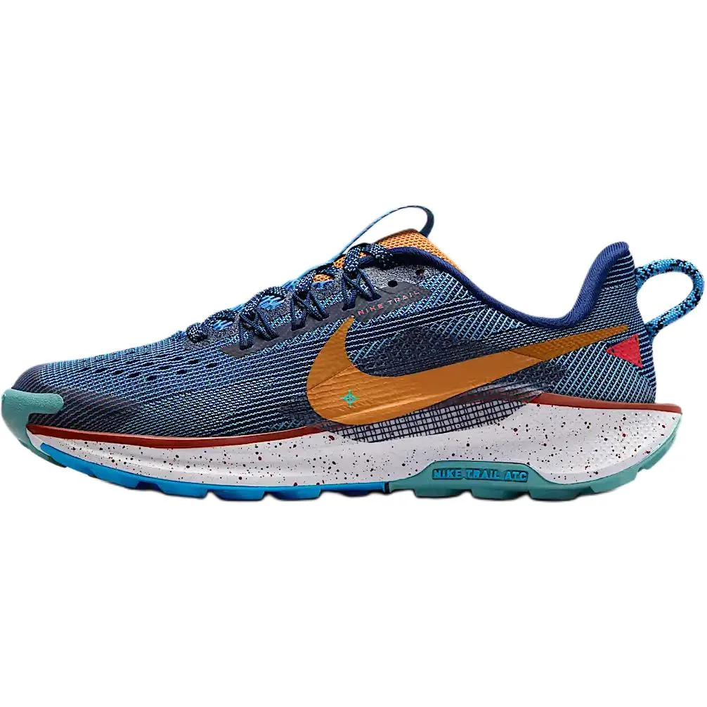Детские кроссовки Pegasus Trail 5 для бега с низким верхом, износостойкие и удобные Nike, Space Blue/Bold Blue/Clear Blue/Orange
