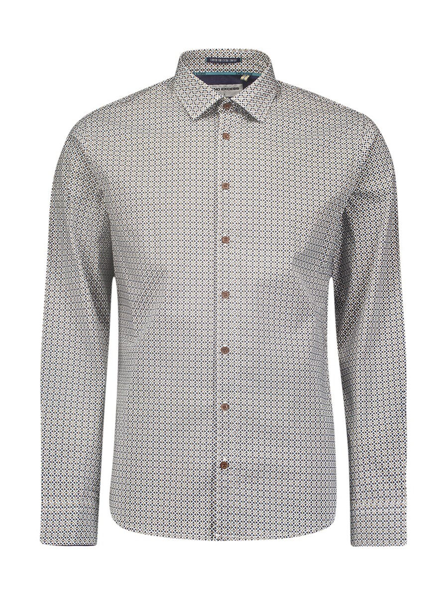 

Рубашка на пуговицах классического кроя No Excess, marine blue/Sky blue