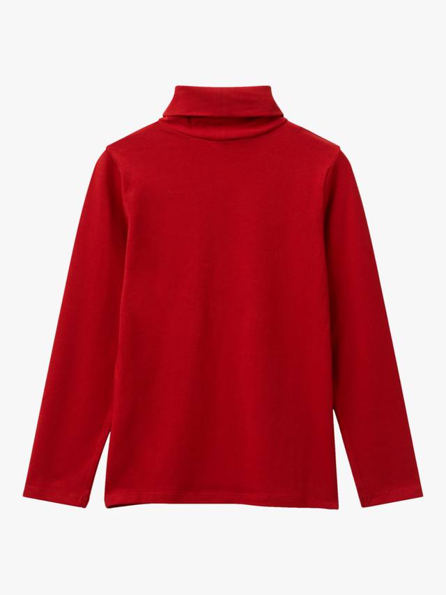 Детская футболка с длинным рукавом из хлопковой смеси Benetton, Red — фото 2