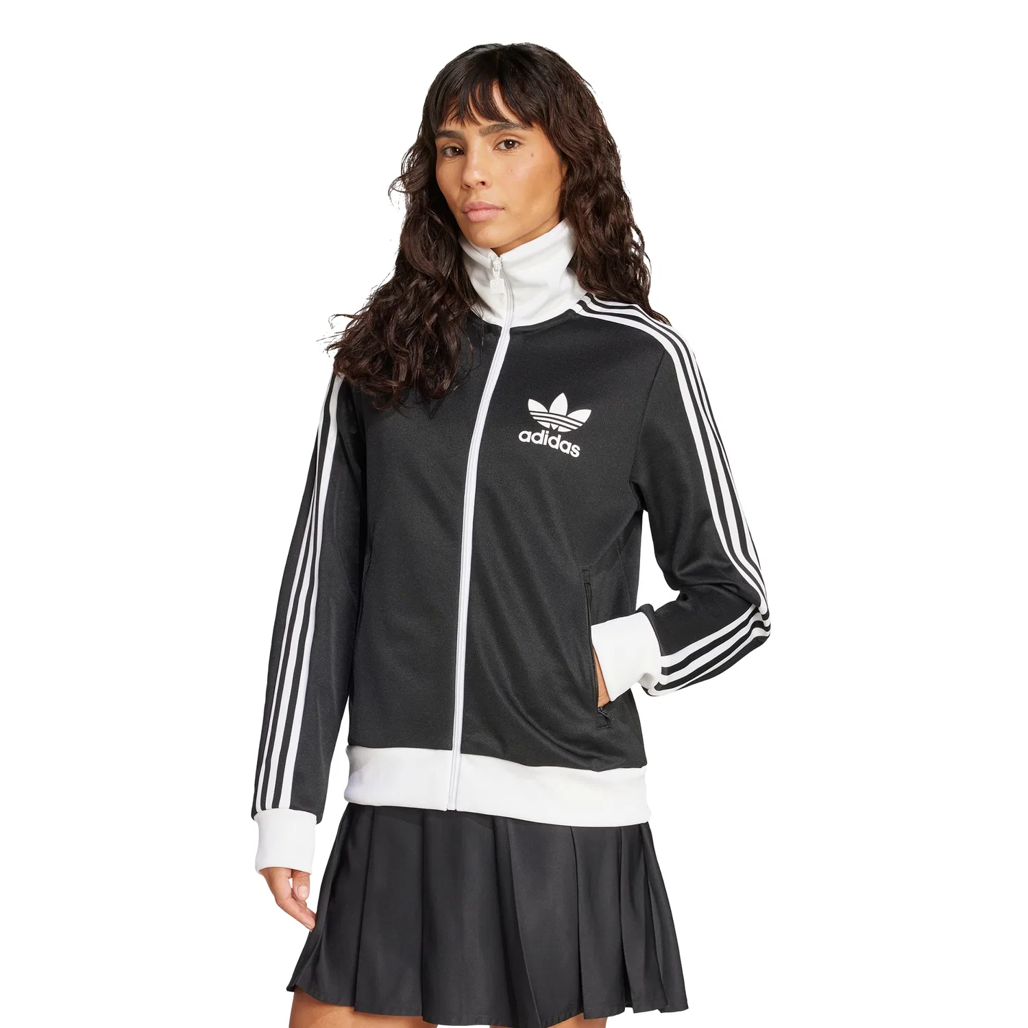 Женская спортивная куртка Beckenbauer от Adidas, чёрно-белая — фото 4