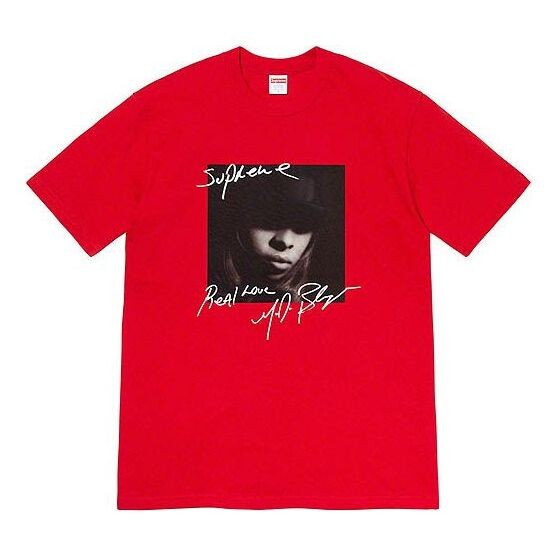 

Футболка fw19 week 1 mary j. blige tee character short sleeve red Supreme, красный