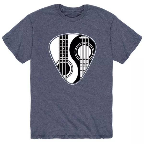 

Мужская футболка с принтом "Инь-Янь" и гитарным медиатором Licensed Character, синий