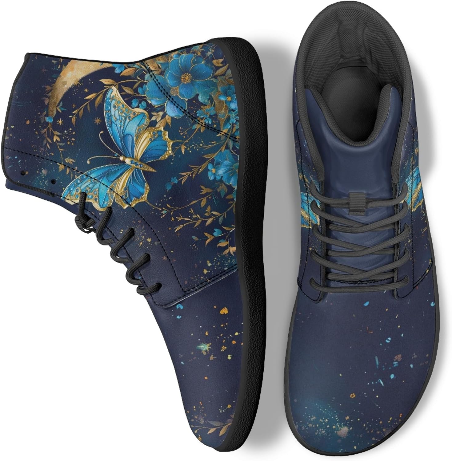 

Кроссовки Novelty Print на высокой подошве для мужчин и женщин, повседневные обувь на шнуровке, босоножки Arleeorkee, голубой