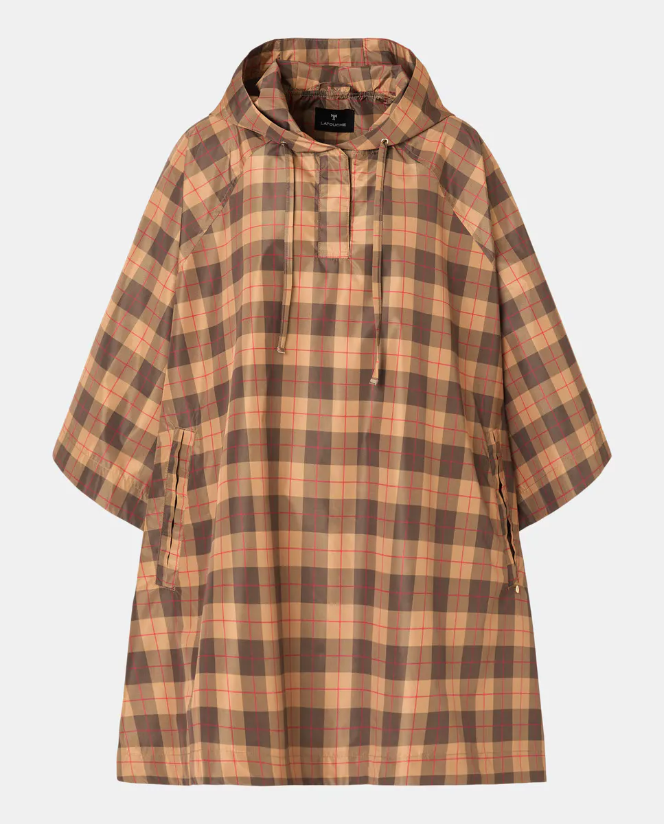 

Клетчатый дождевик Latouche, коричневый