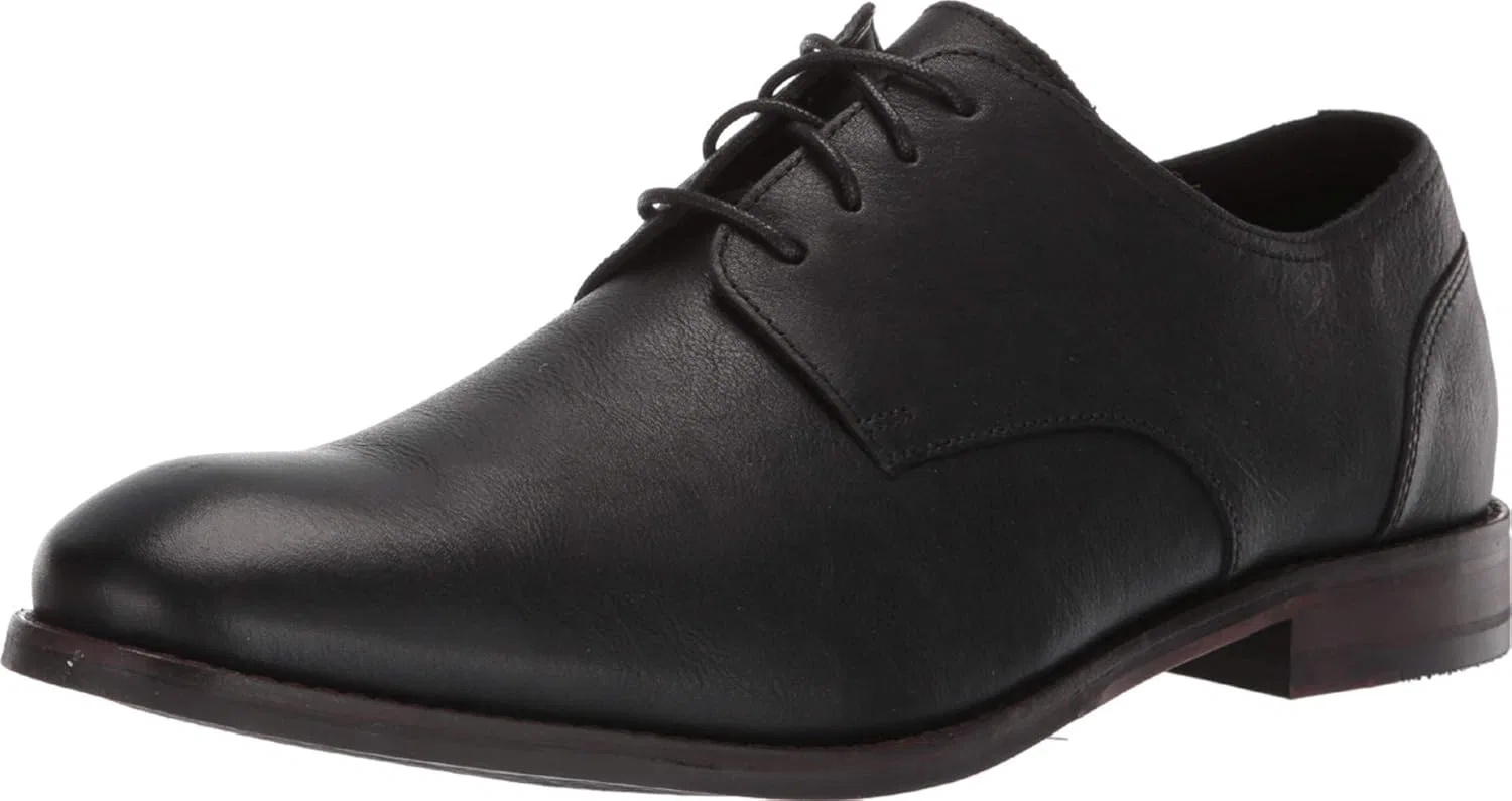 Мужские дерби Clarks Flow Plain, 2-Black Leather