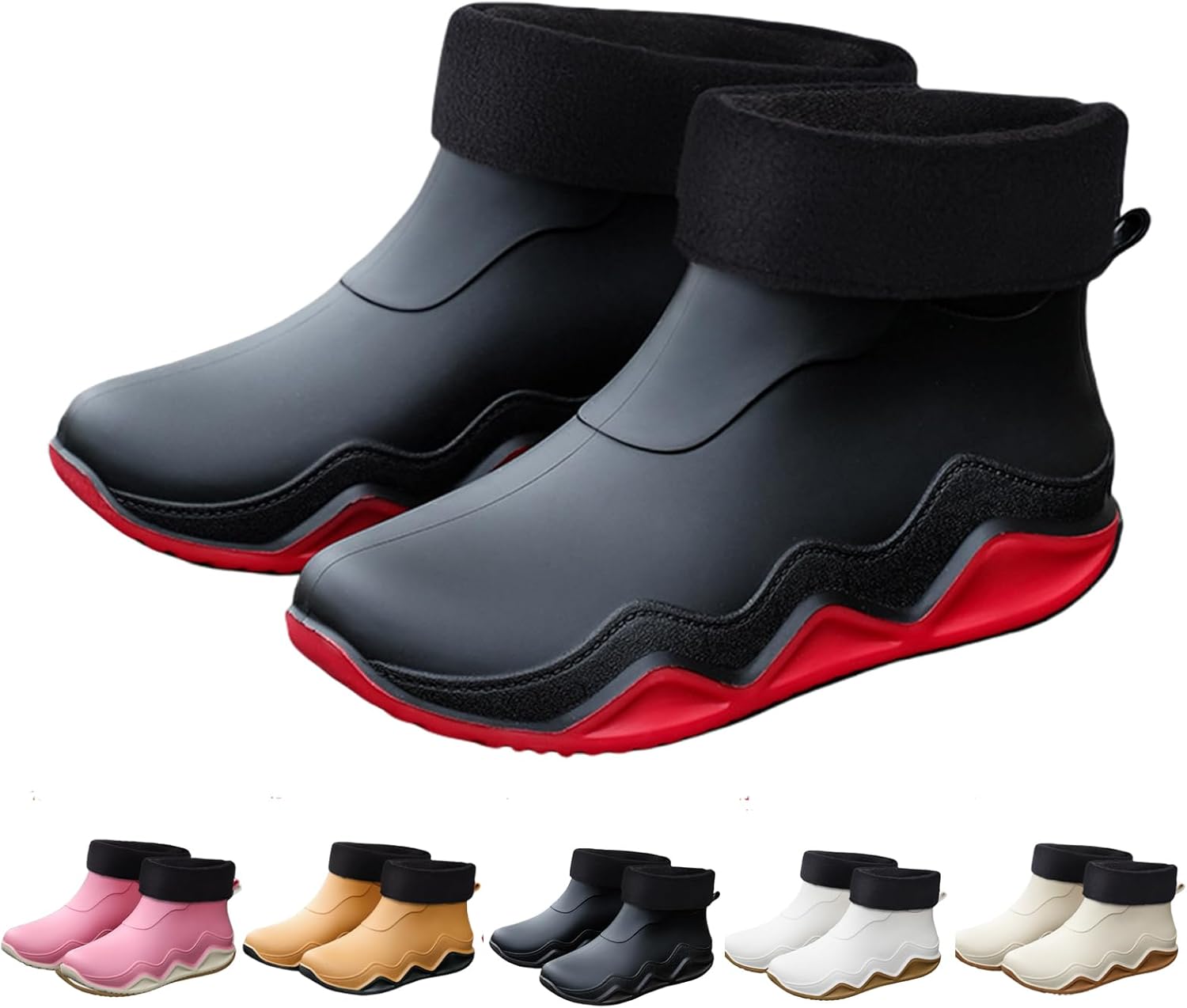 

Модные дождевые ботинки Gezolligheid для мужчин и женщин, пара, противоскользящие, износостойкие, водонепроницаемые, для работы на улице, рыбалки и путешествий, Hred