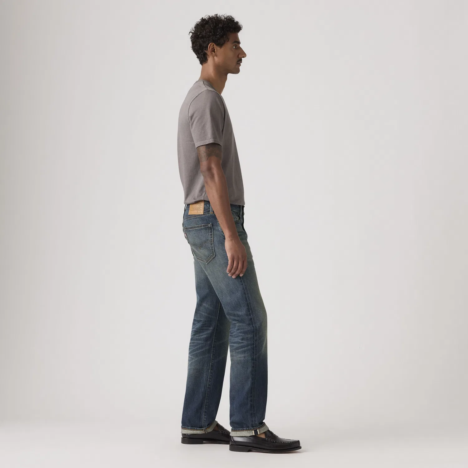 Мужские джинсы 505 Regular Selvedge Levi's, Dark Wash — фото 4