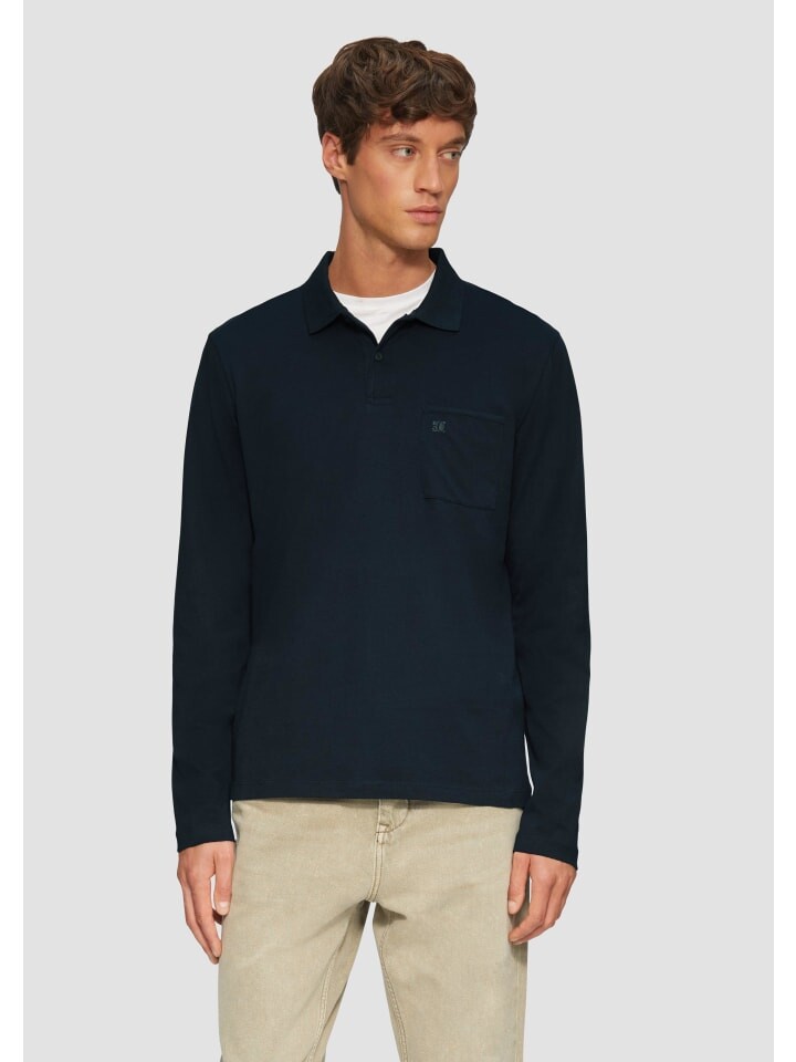 

Футболка s.Oliver Polo-Shirt langarm, синий