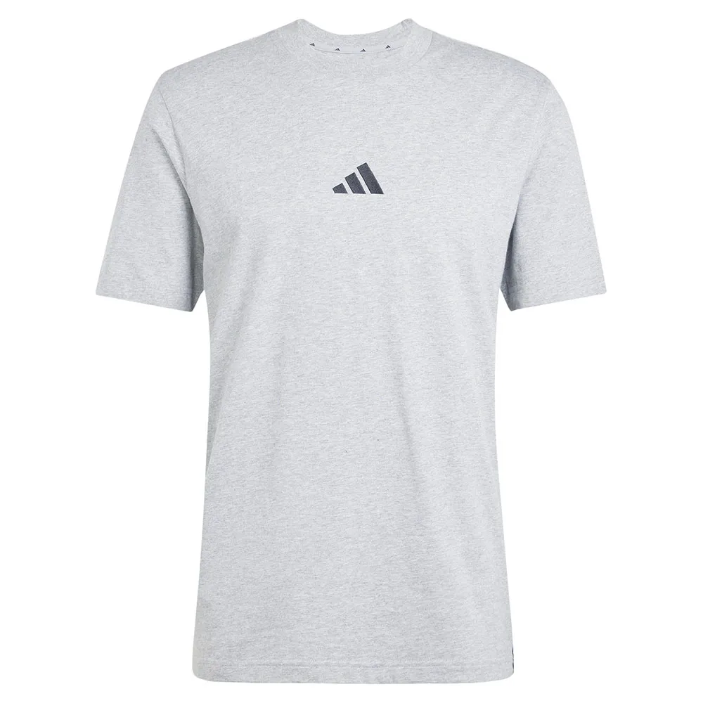 Футболка adidas Essentials 3 Stripes Single Jersey, серый — фото 3