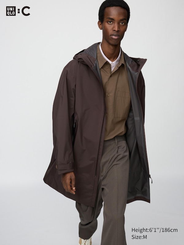 

Пальто Blocktech Uniqlo, 39 dark brown