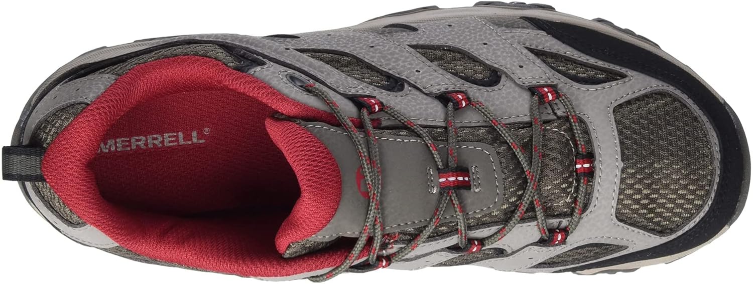 Детские походные ботинки Merrell Moab 3 Low с водонепроницаемой мембраной, Boulder/Red — фото 3