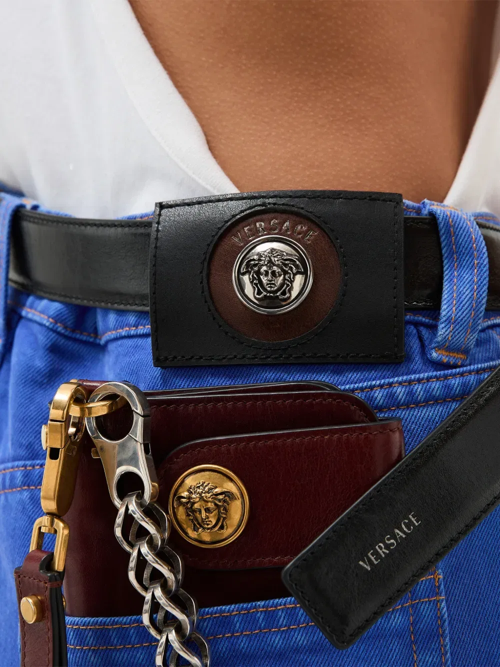 Обычные джинсы Versace, синий — фото 3