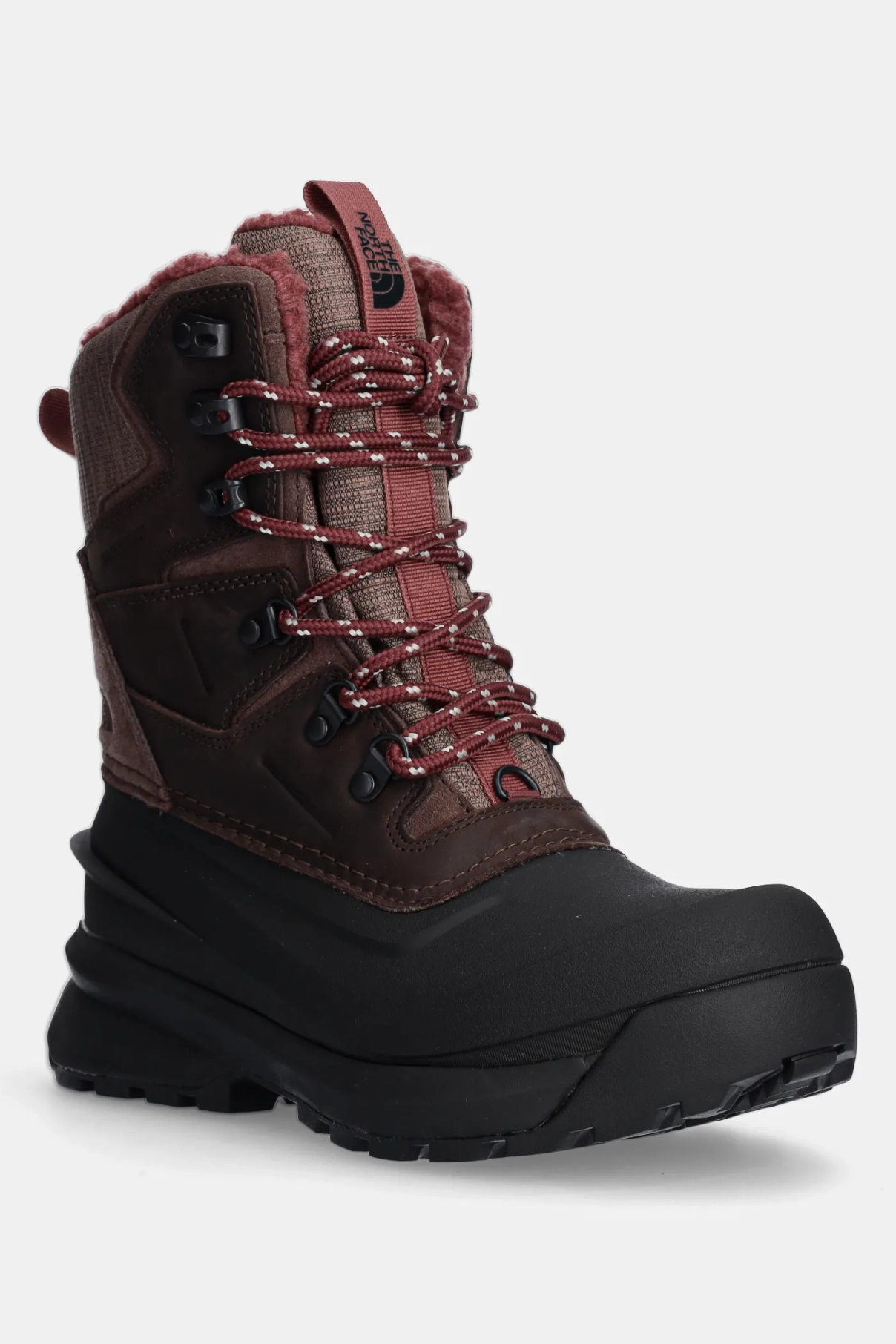 Женские зимние ботинки The North Face Chilkat V 400 комбинированные высокие, коричневый