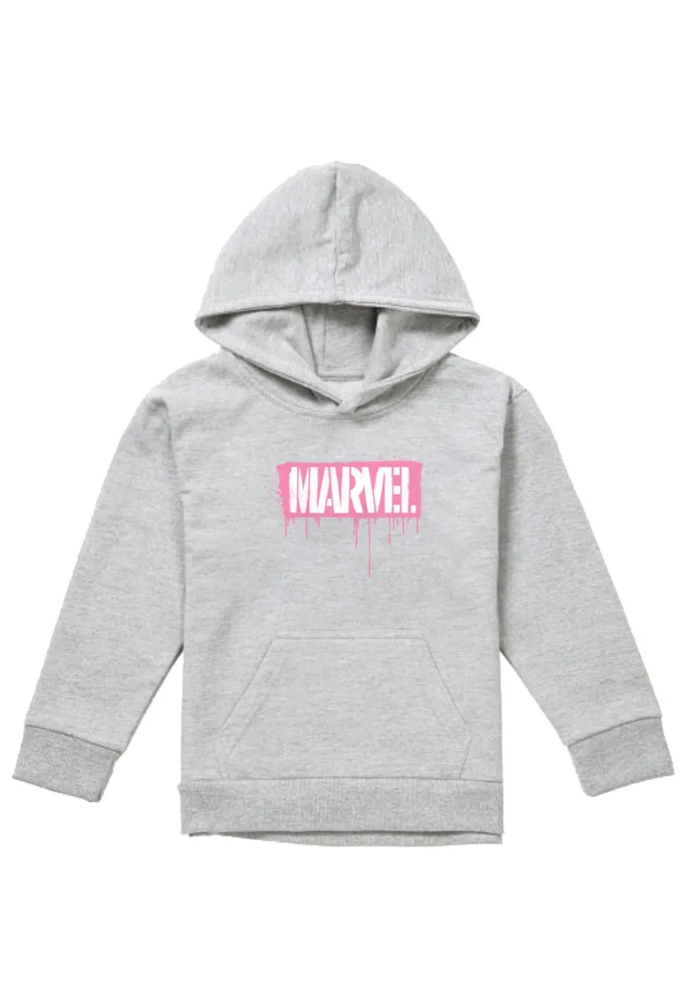 Детский худи Marvel Graffiti Brick Pink, хлопок/полиэстер, серый